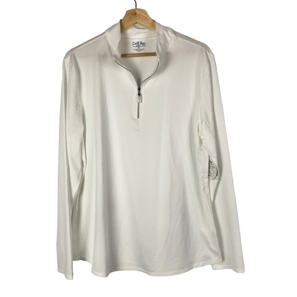 Coral Bay Golf White Quarter Zip Pullover XL - Picture 1 of 3